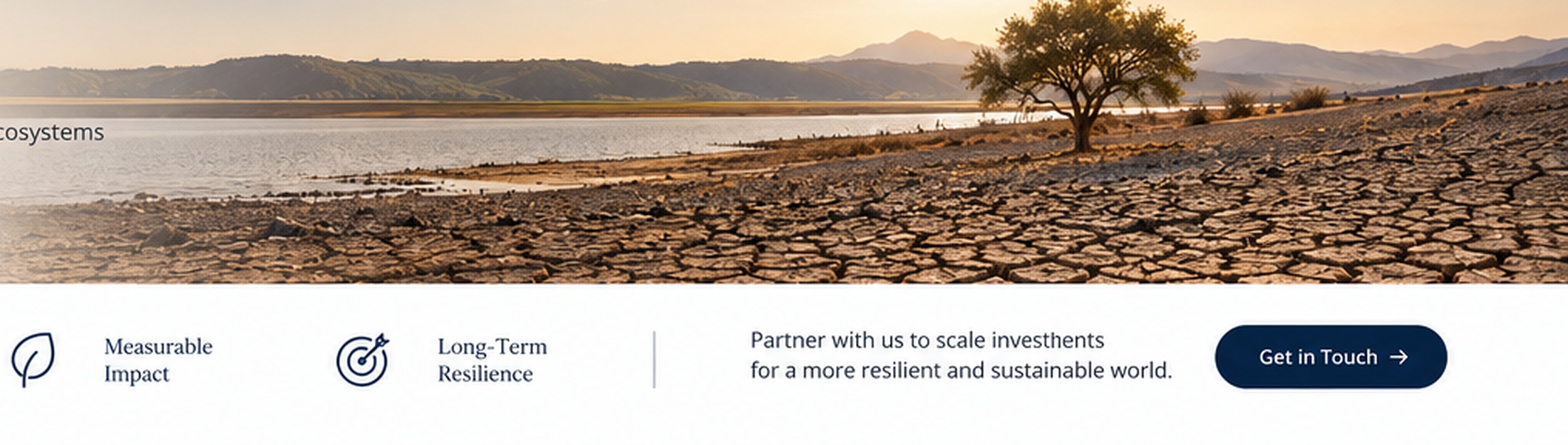 Drought-affected landscape highlighting the need for water resilience